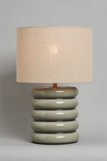 BHS Lighting Florence Flump Table Lamp in Green - image 1