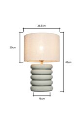BHS Lighting Florence Flump Table Lamp in Green - thumbnail 5