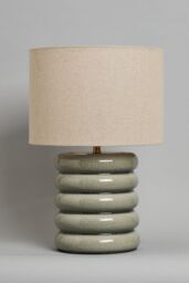 BHS Lighting Florence Flump Table Lamp in Green - thumbnail 2