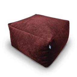 rucomfy Beanbags rucomfy Indoor Large Ottoman Pouffe - Plush Velora Bean Bag Footstool in Burgundy - thumbnail 3