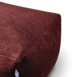 rucomfy Beanbags rucomfy Indoor Large Ottoman Pouffe - Plush Velora Bean Bag Footstool in Burgundy - thumbnail 4