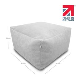 rucomfy Beanbags rucomfy Indoor Large Ottoman Pouffe - Plush Velora Bean Bag Footstool in Burgundy - thumbnail 5