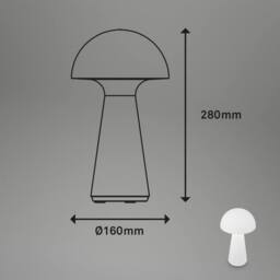 BRILONER White 2.6W Rechargeable LED Table Lamp - thumbnail 9