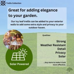 Marco Paul Solar Artificial Flower Trellis - Ivy Leaves in Green - thumbnail 6