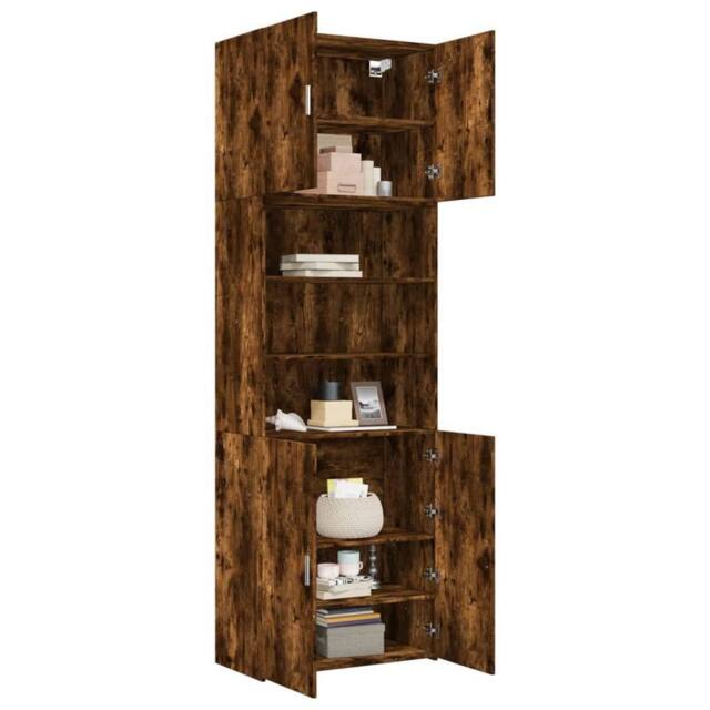 Berkfield Home Highboard Smoked Oak 80x42.5x249 cm Engineered Wood in Brown - image 1
