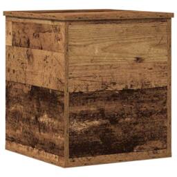 Berkfield Home Storage Box Old Wood 40x42x46 cm Engineered Wood in Brown - Size: 40 x 42 x 46 cm - thumbnail 6