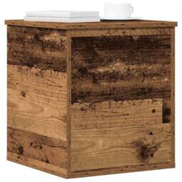 Berkfield Home Storage Box Old Wood 40x42x46 cm Engineered Wood in Brown - Size: 40 x 42 x 46 cm - thumbnail 3