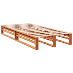 Berkfield Home Bookcase Bed without Mattress Wax Brown 90x200cm Solid Wood Pine - Size: 90x200 cm - thumbnail 9