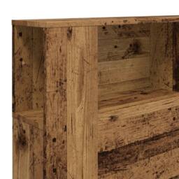 Berkfield Home Headboard Cabinet Old Wood 180x18.5x102.5 cm Engineered Wood in Brown - thumbnail 7