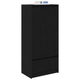 Berkfield Home Durable Cabinet with Drawer Black Oak 55.5x34x119.5 cm Engineered Wood - thumbnail 4