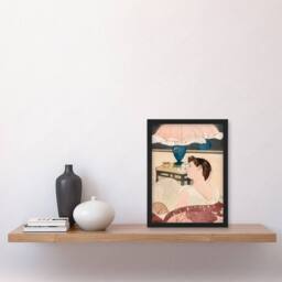 Artery8 Mary Cassatt Framed Wall Art Print The Lamp Woman With Fan Painting - Size: A4 - thumbnail 2