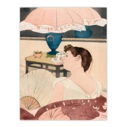 Artery8 Mary Cassatt Framed Wall Art Print The Lamp Woman With Fan Painting - Size: A4 - thumbnail 3