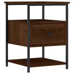 Berkfield Home Bedside Cabinets 2 pcs Brown Oak 40x42x56 cm Engineered Wood - Size: 40 x 42 x 56 cm - thumbnail 3