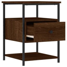 Berkfield Home Bedside Cabinets 2 pcs Brown Oak 40x42x56 cm Engineered Wood - Size: 40 x 42 x 56 cm - thumbnail 6