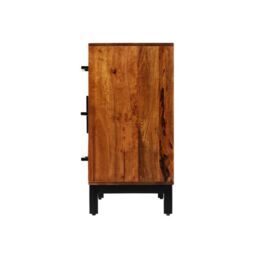 Jaipur Furniture Ltd Parquet 120 cm Sideboard - Mango Wood/Iron - L40 x W120 x H80 cm - PP Finish in Brown - thumbnail 4