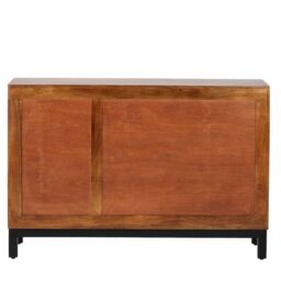 Jaipur Furniture Ltd Parquet 120 cm Sideboard - Mango Wood/Iron - L40 x W120 x H80 cm - PP Finish in Brown - thumbnail 5