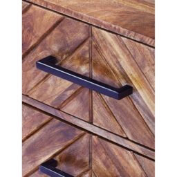 Jaipur Furniture Ltd Parquet 120 cm Sideboard - Mango Wood/Iron - L40 x W120 x H80 cm - PP Finish in Brown - thumbnail 6