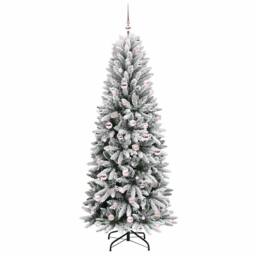 Berkfield Home Artificial Christmas Tree with 300 LEDs White 78 x 78 x 210 cm - thumbnail 4