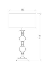 K LIVING Churchgate Black Metal Base Table Lamp with Velvet Shade in Grey - thumbnail 3