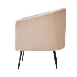 Nordlys Scandinavian Design Metal Leg Lounge Chair in Cream - thumbnail 9