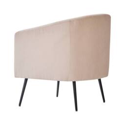 Nordlys Scandinavian Design Metal Leg Lounge Chair in Cream - thumbnail 8