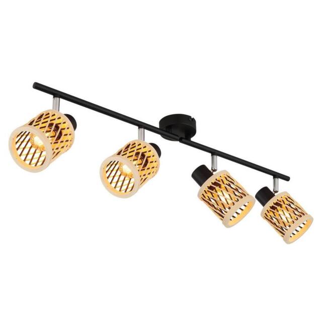 Netlighting Mali Ceiling Spotlight Bar Matt Black 4x E14 - image 1