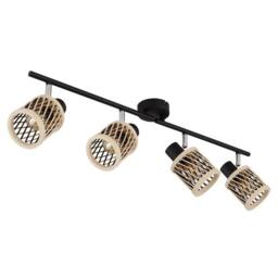 Netlighting Mali Ceiling Spotlight Bar Matt Black 4x E14 - thumbnail 2