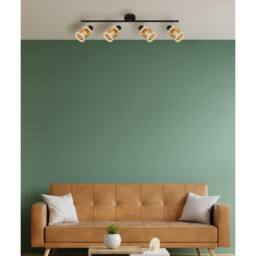 Netlighting Mali Ceiling Spotlight Bar Matt Black 4x E14 - thumbnail 6