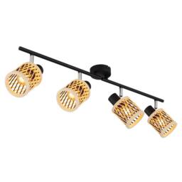 Netlighting Mali Ceiling Spotlight Bar Matt Black 4x E14 - thumbnail 1
