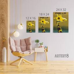 "Artery8 Paul Colin Dahomey Nature Reserve Advert Canvas Wall Art Print in Yellow - Size: W24"" x H32""" - thumbnail 4
