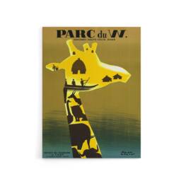 "Artery8 Paul Colin Dahomey Nature Reserve Advert Canvas Wall Art Print in Yellow - Size: W24"" x H32""" - thumbnail 1