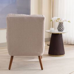 Matteo Beige Reclining Lounge Chair with Footrest & Side Pockets - thumbnail 2