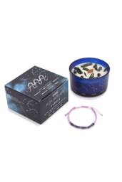 KDMD Aquarius Zodiac Crystal Candle & Gemstone Bracelet Set in Blue - thumbnail 2