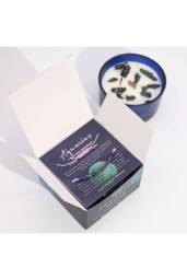KDMD Aquarius Zodiac Crystal Candle & Gemstone Bracelet Set in Blue - thumbnail 3