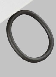 Loops Wall Light Oval Metal Hanging Detail White Linen Shade Aged Iron LED E27 60W - thumbnail 2