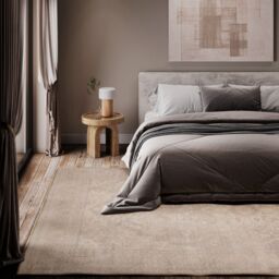 Kukoon Beige Vintage Soft Washable & Liquid Repellent Living Room Area Rug in Pale Grey - Size: 160 cm x 230 cm - thumbnail 5