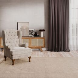 Kukoon Beige Vintage Soft Washable & Liquid Repellent Living Room Area Rug in Pale Grey - Size: 160 cm x 230 cm - thumbnail 4