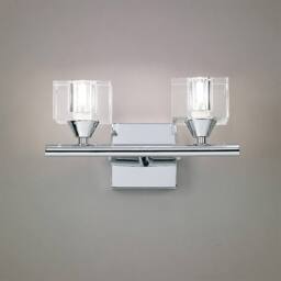 Netlighting (0004 030) Cuadrax Wall Lamp Switched 2 Light G9 Polished Chrome in Silver - thumbnail 2