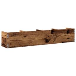 Berkfield Home CD Wall Shelf Old Wood 100x18x18 cm Engineered Wood in Brown - Size: 100 x 18 x 18 cm - thumbnail 6