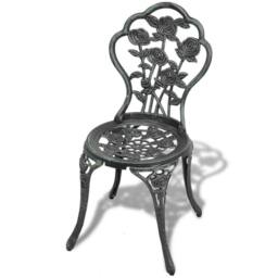Berkfield Home Decorative Bistro Chairs 2 pcs Cast Aluminium Green - thumbnail 3