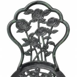 Berkfield Home Decorative Bistro Chairs 2 pcs Cast Aluminium Green - thumbnail 1