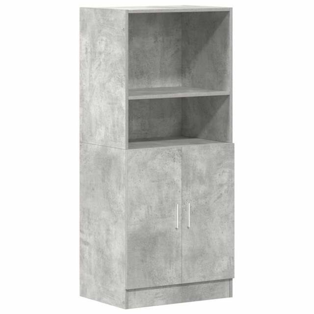 Berkfield Home Kitchen Cabinet Concrete Grey 57x41.5x131.5 cm Engineered Wood - image 1