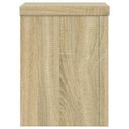 Berkfield Home Plant Stands 2 pcs Sonoma Oak 15x15x20 cm Engineered Wood in Light Tan - Size: 15 x 15 x 20 cm - thumbnail 6