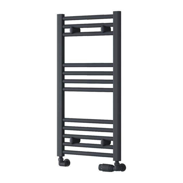 Bathroom Kingdom Capo Anthracite Straight Heated Towel Rail 800x400 in Grey - image 1