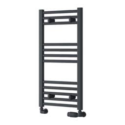 Bathroom Kingdom Capo Anthracite Straight Heated Towel Rail 800x400 in Grey
