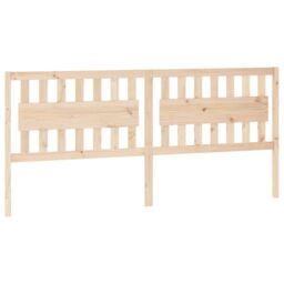 Berkfield Home Bed Headboard 205.5x4x100 cm Solid Wood Pine in Brown - thumbnail 2
