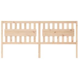 Berkfield Home Bed Headboard 205.5x4x100 cm Solid Wood Pine in Brown - thumbnail 3