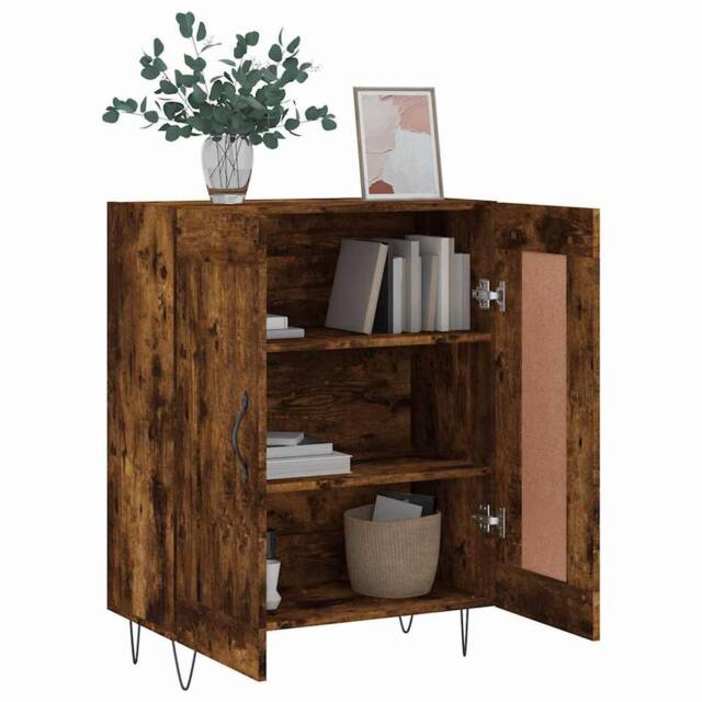 Berkfield Home Sideboard Smoked Oak 69.5x34x90 cm Engineered Wood in Brown - image 1