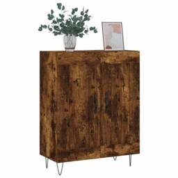 Berkfield Home Sideboard Smoked Oak 69.5x34x90 cm Engineered Wood in Brown - thumbnail 4