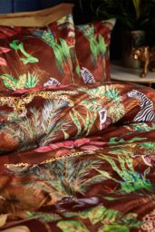 Wylder Aranya Exotic Animal Velvet Duvet Cover Set in Orange - Size: Double - thumbnail 4